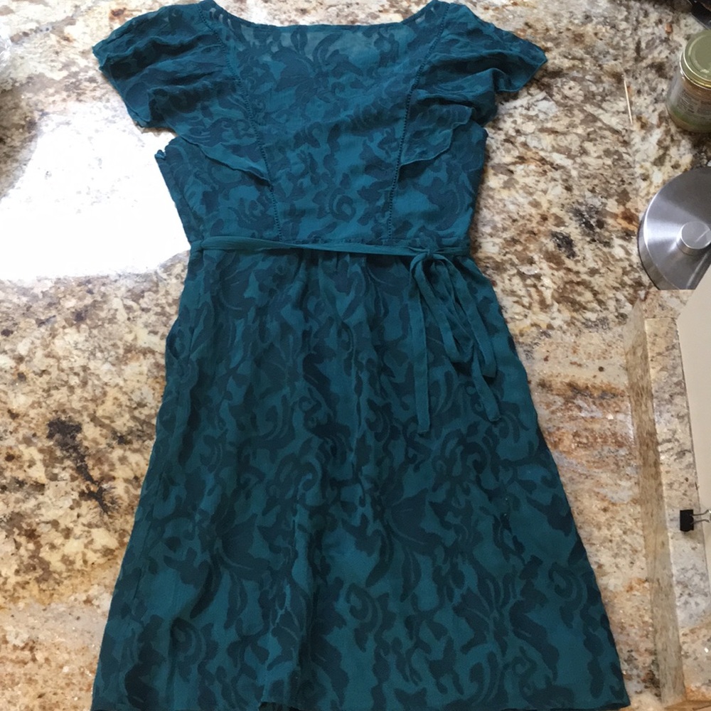 Designer teal dress